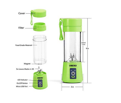 Portable Blender, OBERLY Smoothie Juicer Cup.